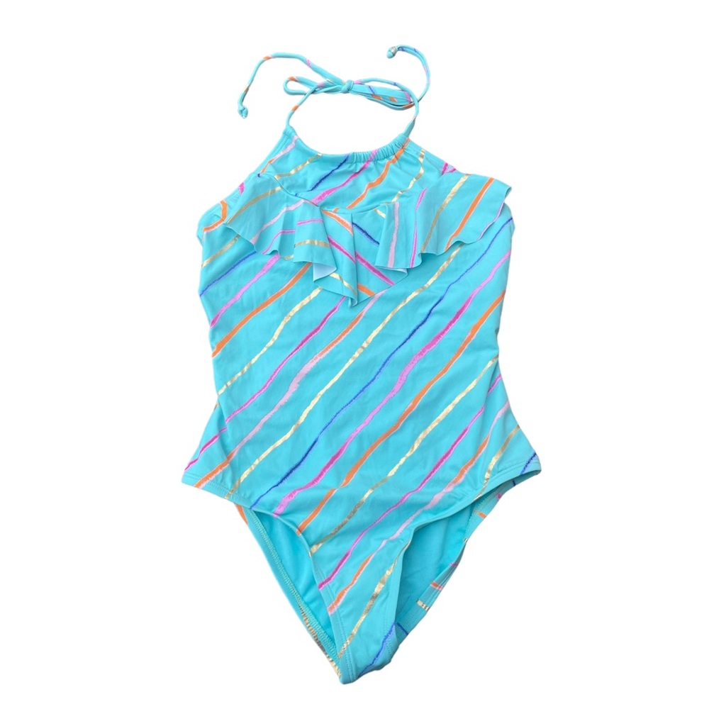HOBIE Kids' Hi Ruffle Rip One-piece Swimsuit Girl's Sz 12